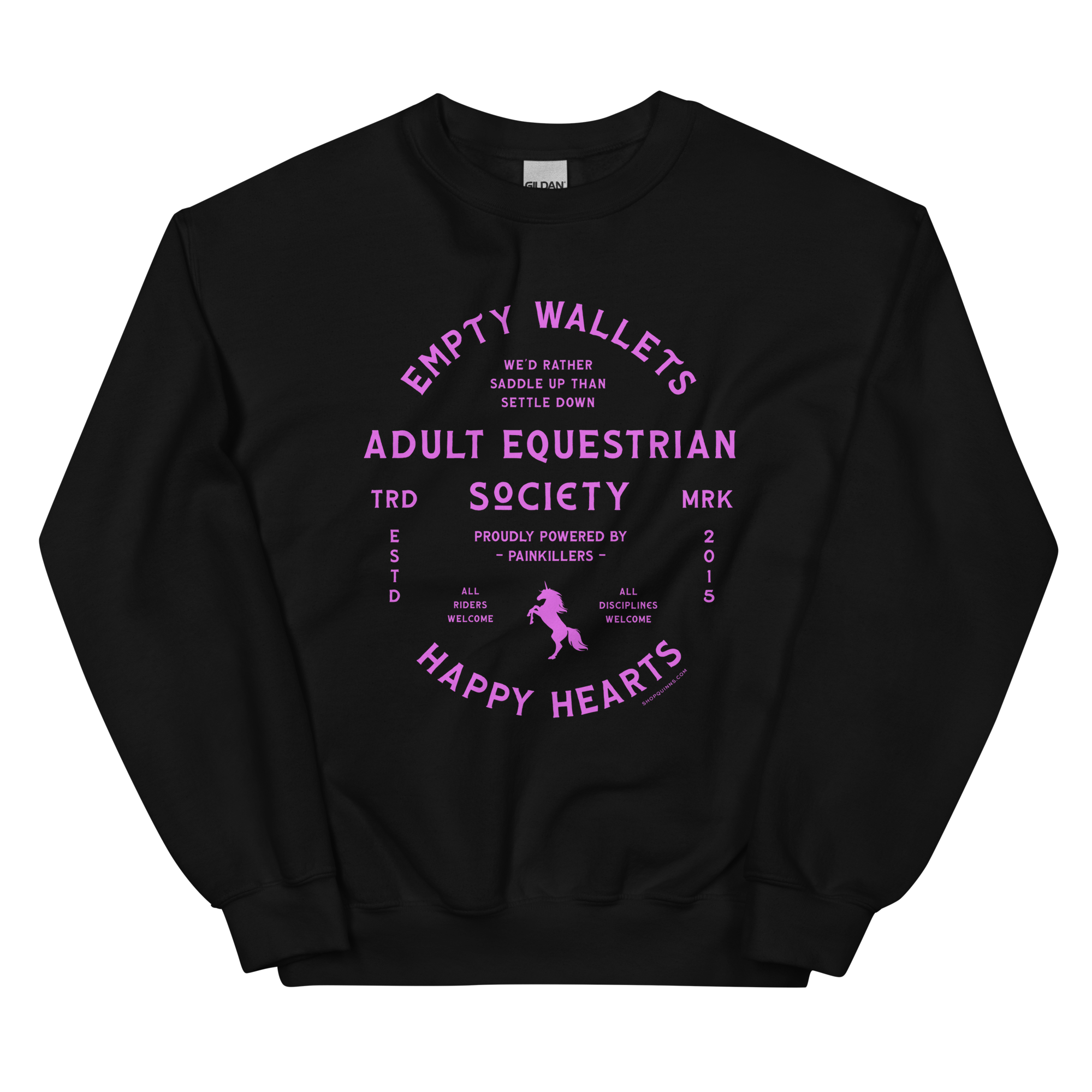 Adult Equestrian Society Pink Crewneck