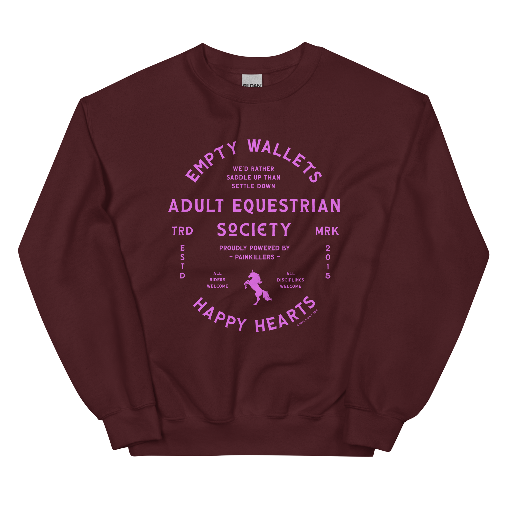 Adult Equestrian Society Pink Crewneck