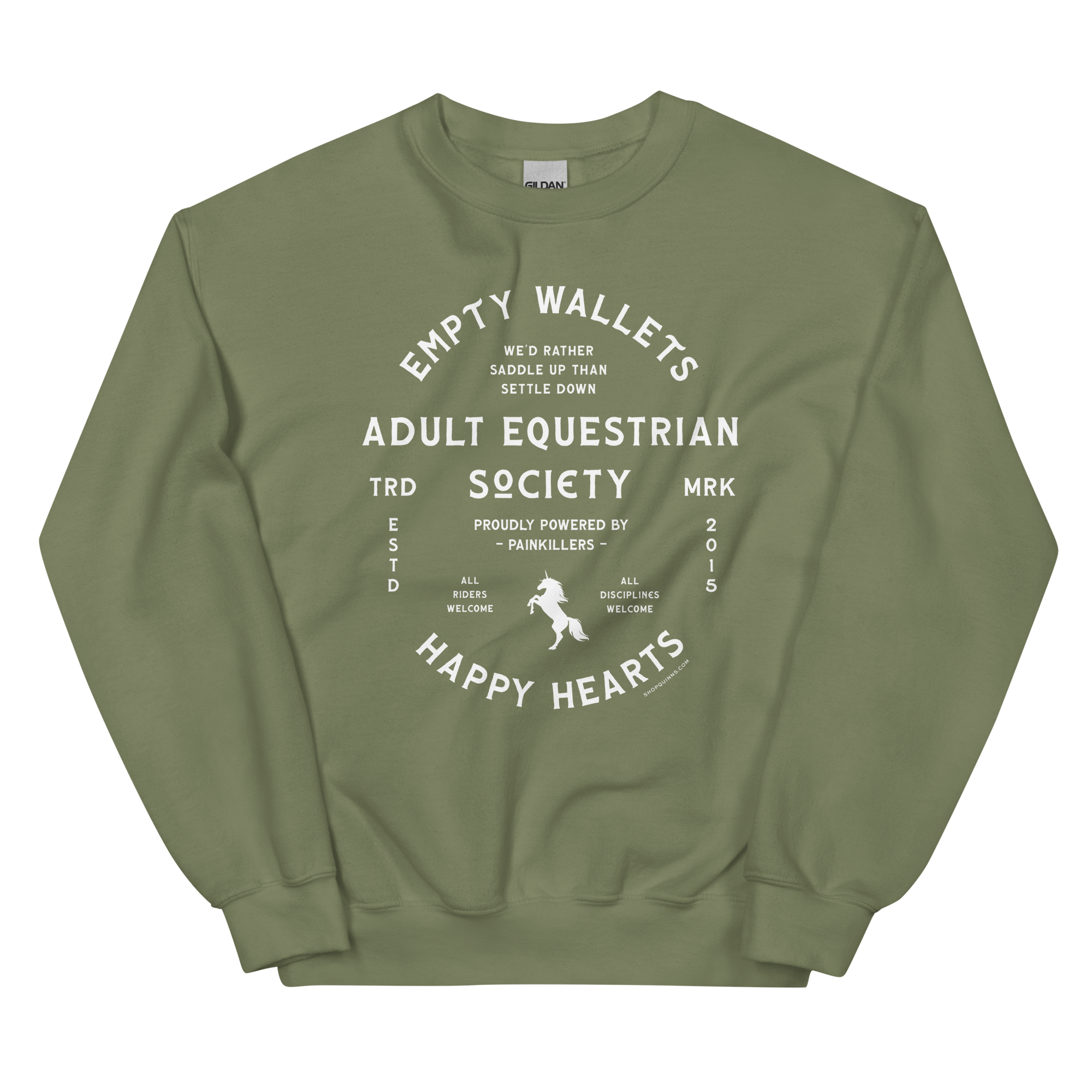Adult Equestrian Society White Crewneck