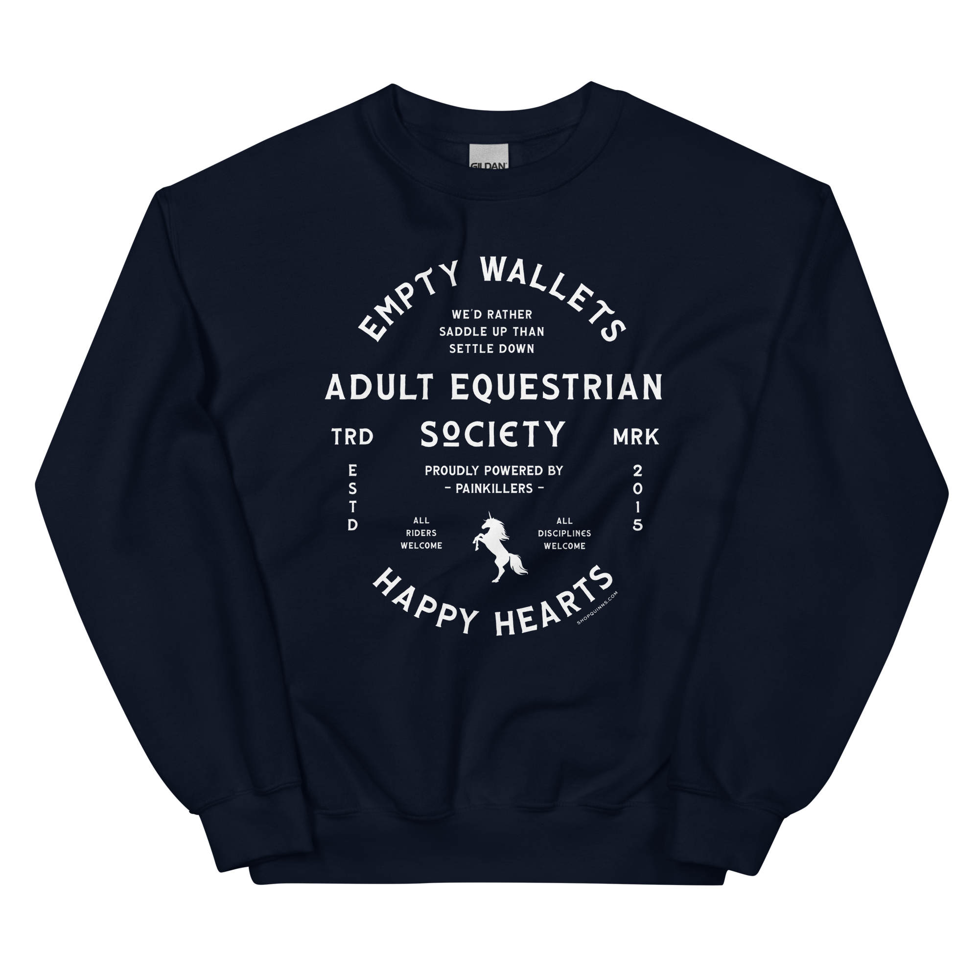Adult Equestrian Society White Crewneck