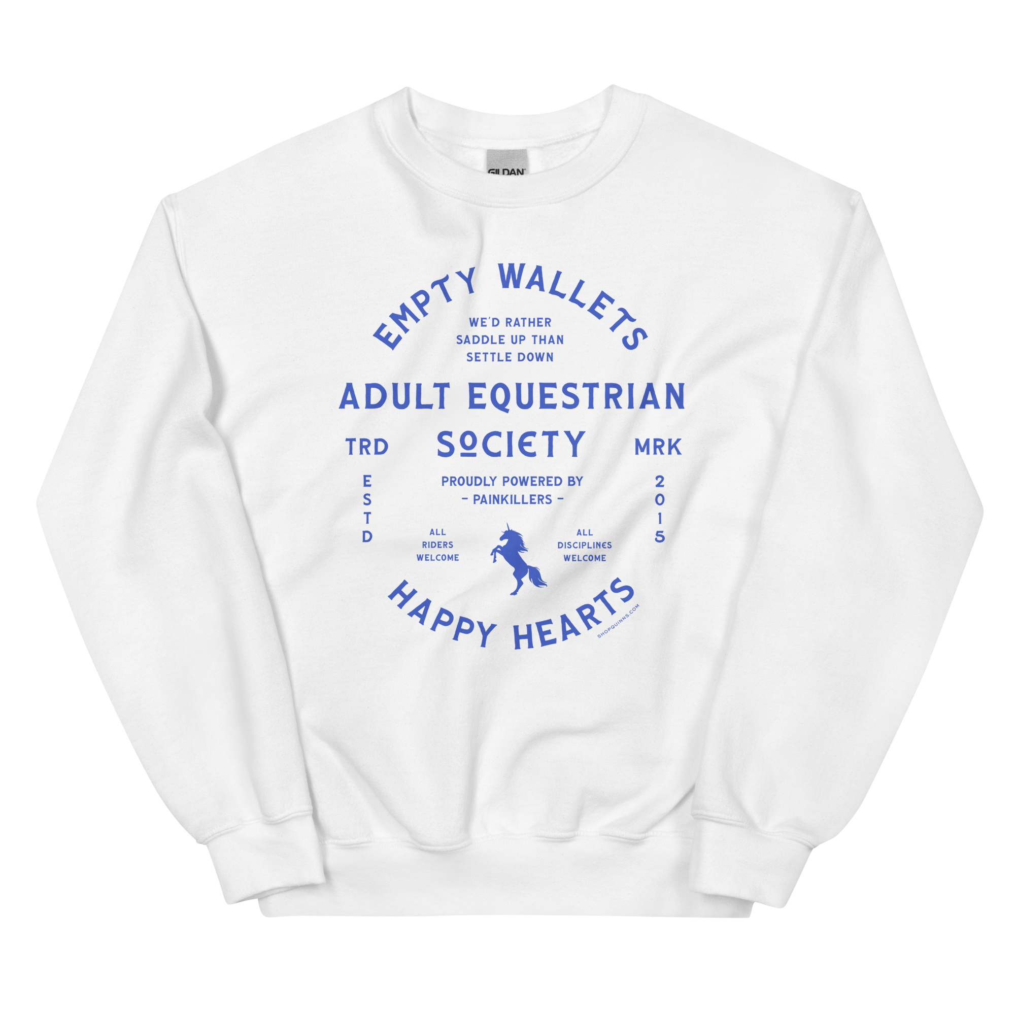 Adult Equestrian Society Blue Crewneck