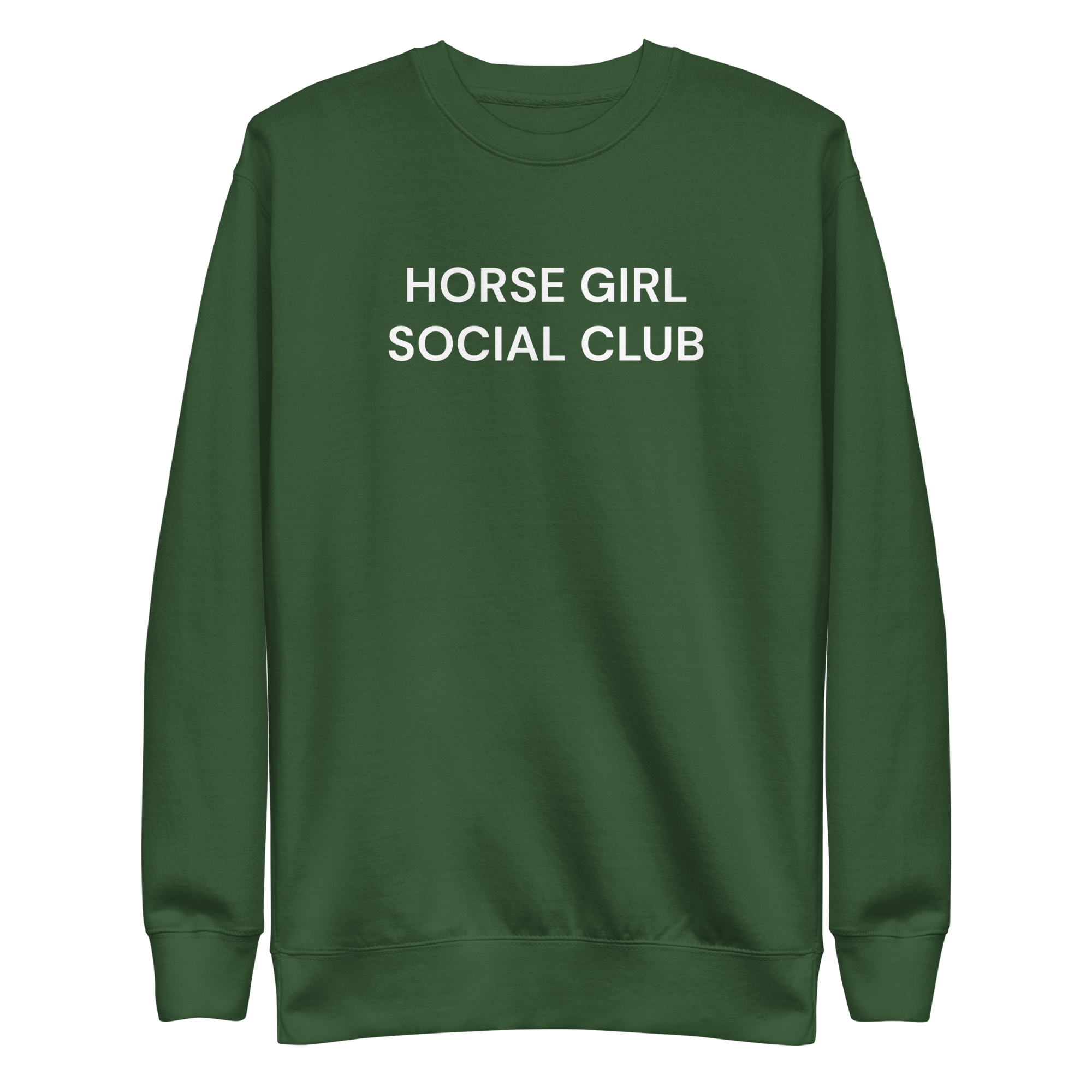 Horse Girl Social Club Athleisure Logo Crewneck - Green